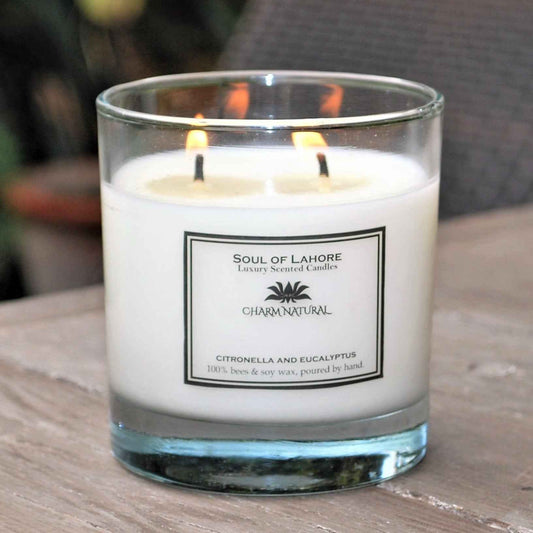 Citronella & Eucalyptus - Mosquito Repellent Candle - Scented Candles - Charm Natural