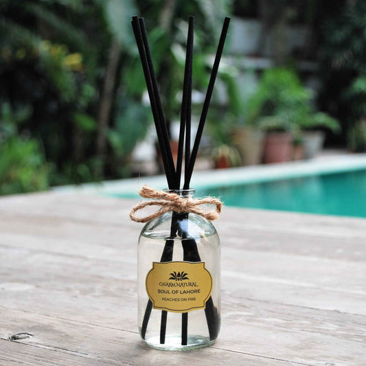 Peaches on Fire Reed Diffuser - Fragrance Diffusers - Charm Natural