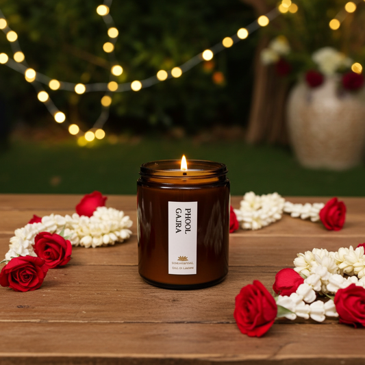 Phool Gajra Scented Candle - Scented Candles - Charm Natural