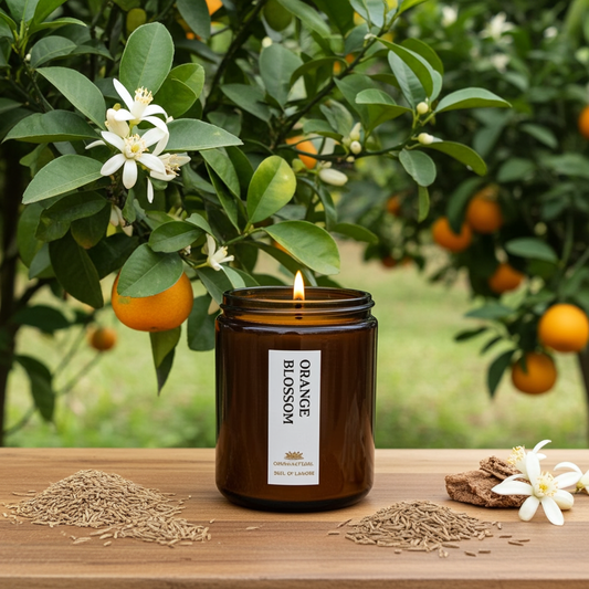 Orange Blossoms Scented Candle - Scented Candles - Charm Natural