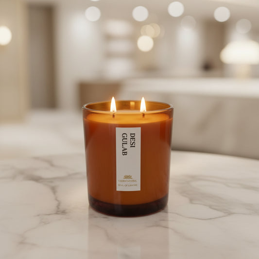 Desi Gulab Scented Candle - Scented Candles - Charm Natural