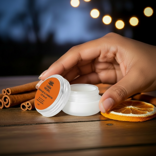 Organic Lip Balm - Orange & Cinnamon - Skin Care - Charm Natural