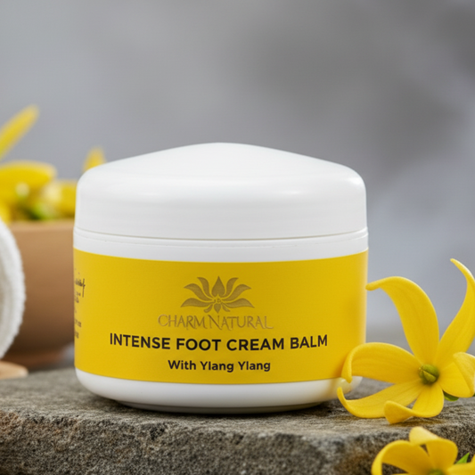Intense Foot Cream Balm with Ylang Ylang - Deep Moisturizing Treatment | Charm Natural - Body and Hair - Charm Natural
