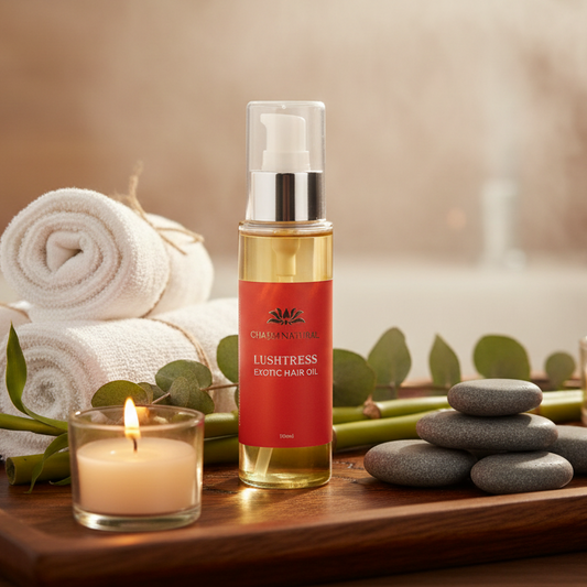 Lushtress Exotic Hair Oil - Strengthening & Nourishing Hair Treatment - Body and Hair - Charm Natural