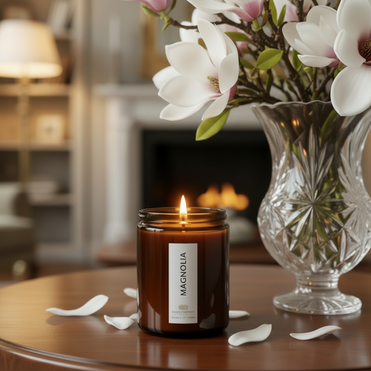 Magnolia Scented Candle - Scented Candles - Charm Natural