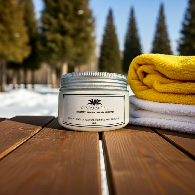 Lushtress Protein Therapy Hair Mask - Intensive Deep Conditioning Treatment | Charm Natural