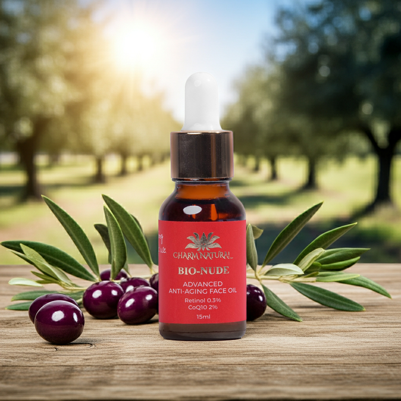 Bio-Nude Retinol Face Oil - Advanced Anti-Aging Serum with Peptides 