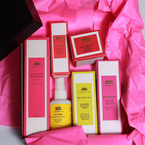 Gift box + ribbon for skincare