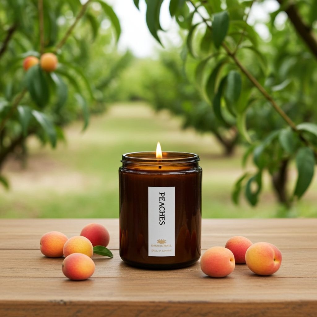 Peaches Scented Candle - Scented Candles - Charm Natural