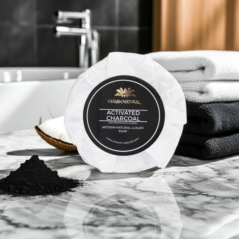 Activated Charcoal Organic Soap - Fragrance-Free Detox Cleanser