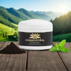 Charcoal Toothpaste Jelly - Fluoride-Free pH Balanced - Body and Hair - Charm Natural