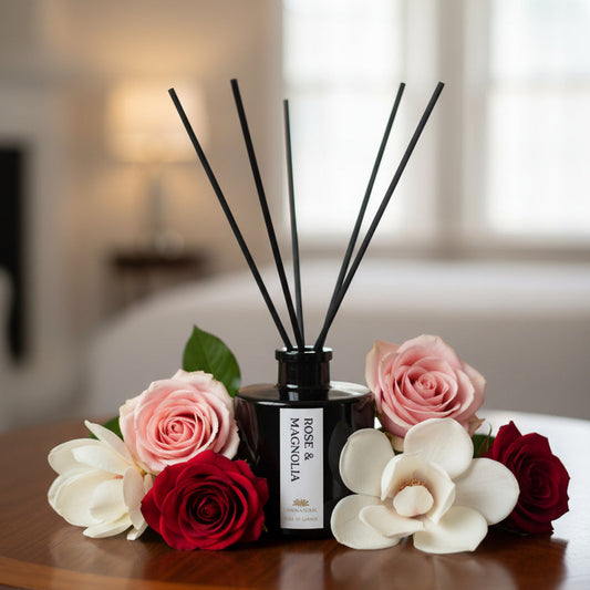 Rose & Magnolia Reed Diffuser - Fragrance Diffusers - Charm Natural