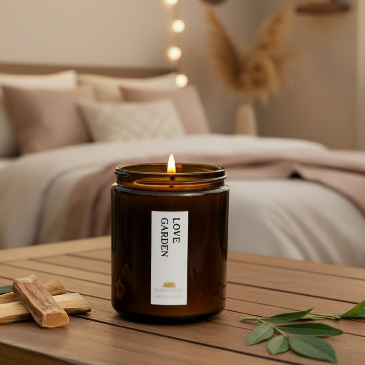 The Love Garden Scented Candle - Scented Candles - Charm Natural