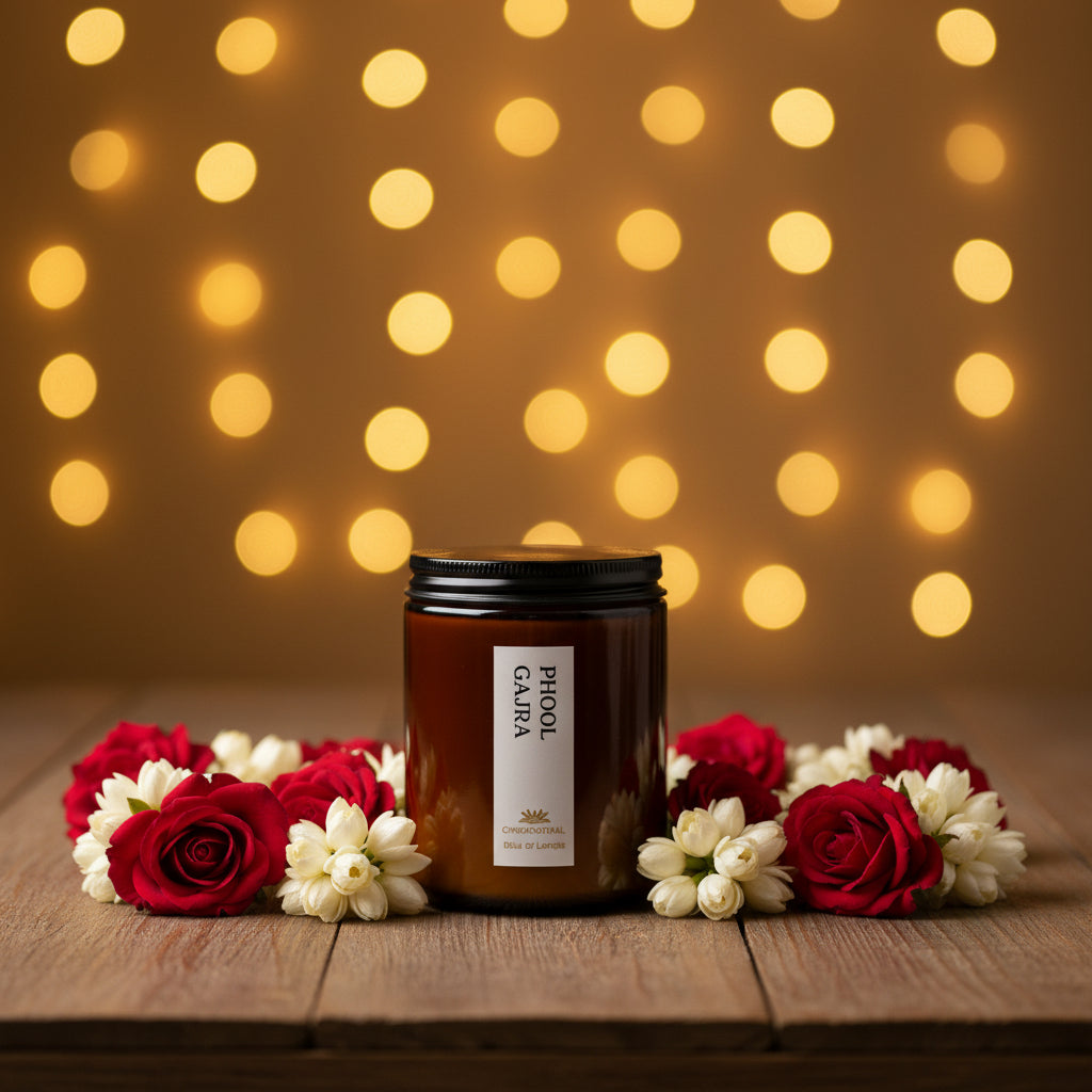 Phool Gajra Scented Candle - Scented Candles - Charm Natural