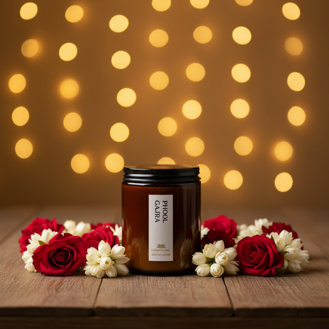 Phool Gajra Scented Candle - Scented Candles - Charm Natural