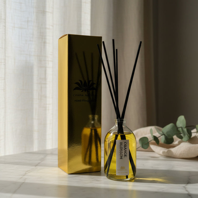 Orange Blossoms Reed Diffuser - Fragrance Diffusers - Charm Natural