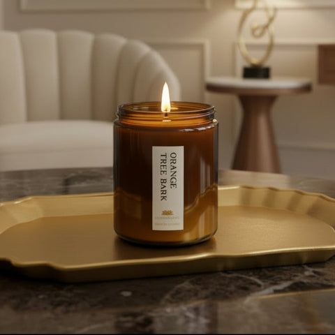 Orange Tree Bark Scented Candle - Scented Candles - Charm Natural