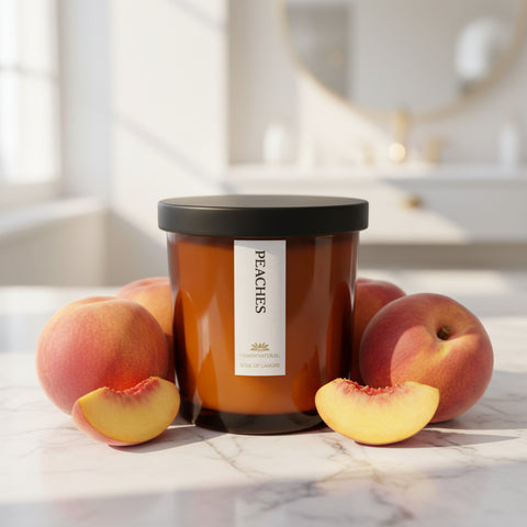 Peaches Scented Candle - Scented Candles - Charm Natural