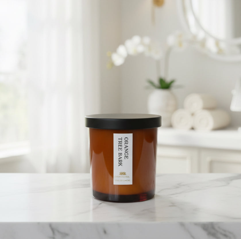 Orange Tree Bark Scented Candle - Scented Candles - Charm Natural