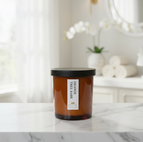 Orange Tree Bark Scented Candle - Scented Candles - Charm Natural