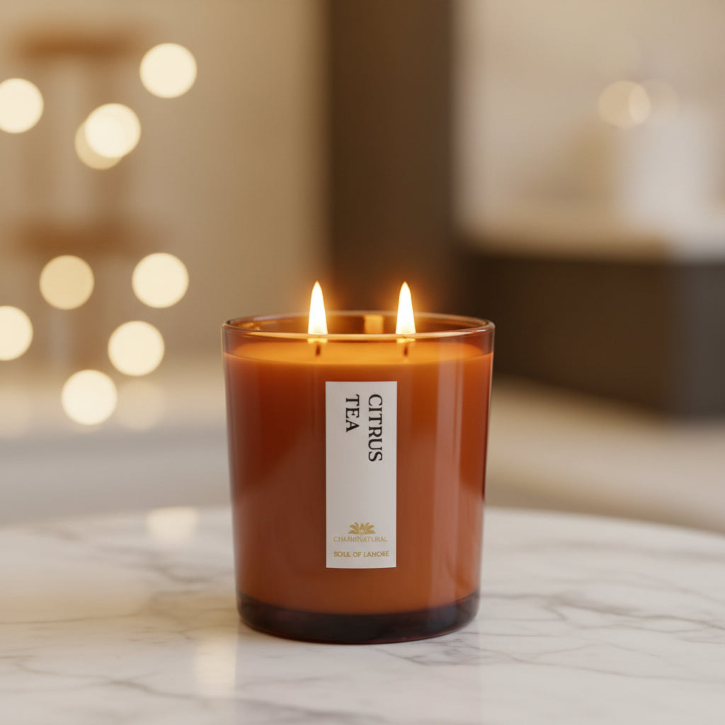 Citrus Tea Scented Candle - Scented Candles - Charm Natural