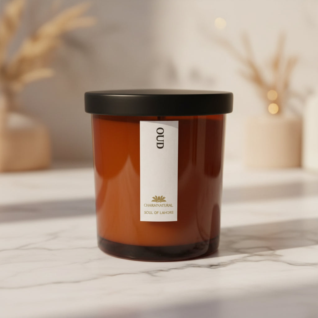 Oud Scented Candle - Scented Candles - Charm Natural
