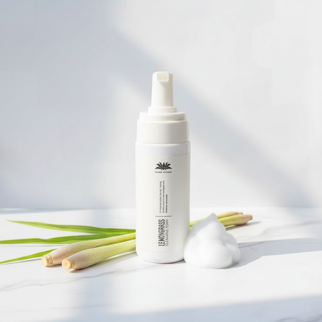 Lemongrass Cleansing Foam- Gentle Sulfate-Free Cleanser - Skin Care - Charm Natural