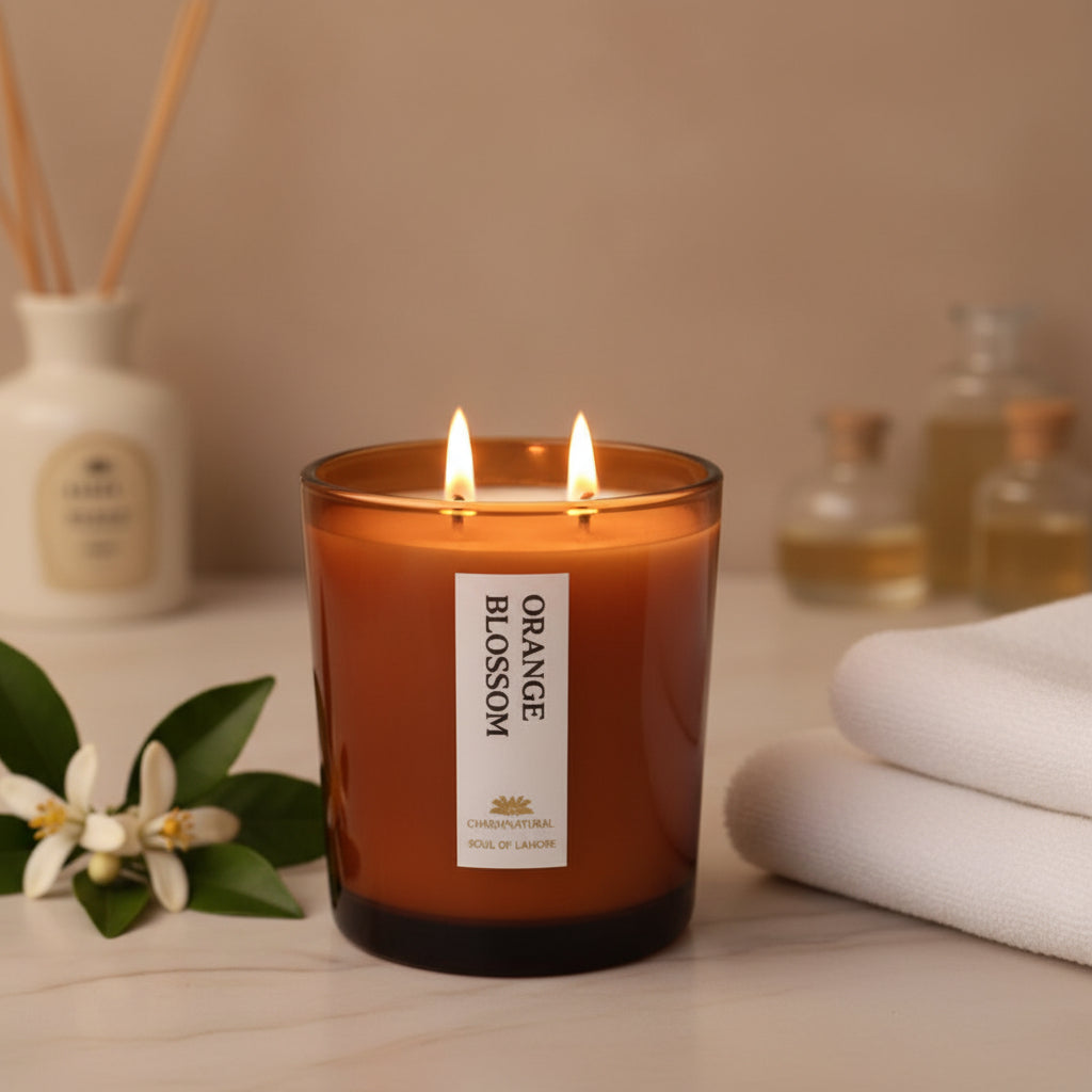 Orange Blossom Scented Candle - Scented Candles - Charm Natural