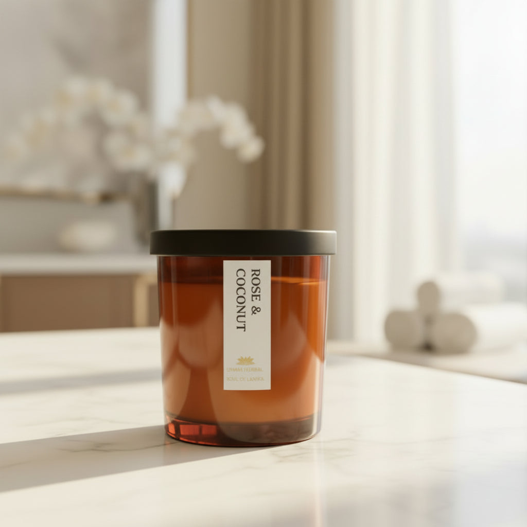 Rose & Coconut Scented Candle - Scented Candles - Charm Natural