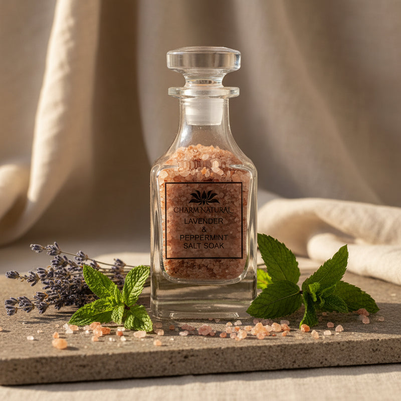 Lavender & Peppermint Bath Salts - Relaxing Spa Soak