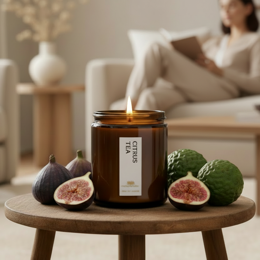 Citrus Tea Scented Candle - Scented Candles - Charm Natural