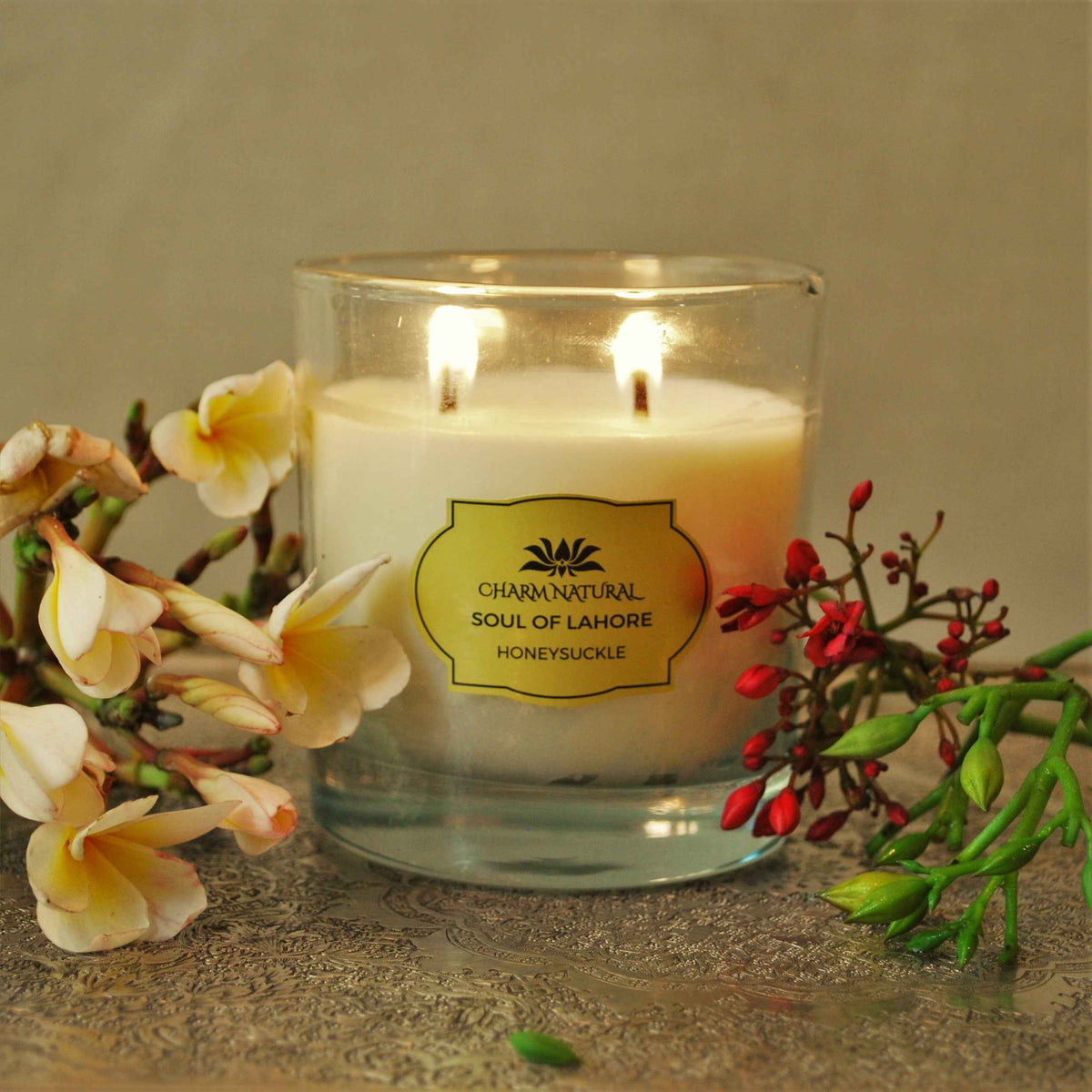 Honeysuckle - Luxury Scented Candle - Scented Candles - Charm Natural