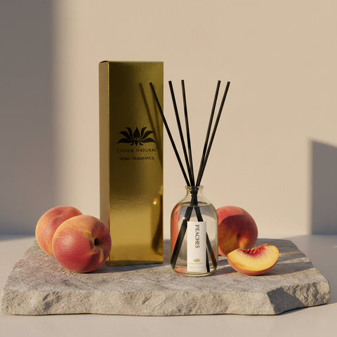 Peaches on Fire Reed Diffuser - Fragrance Diffusers - Charm Natural