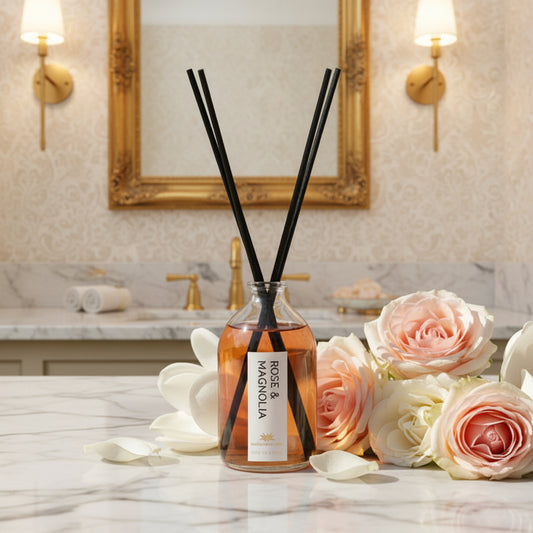 Rose & Magnolia Reed Diffuser - Fragrance Diffusers - Charm Natural